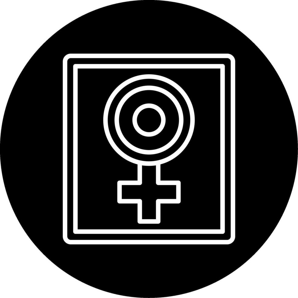 Girl Power Circle Icon vector
