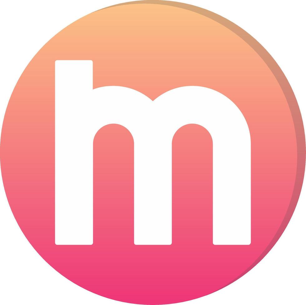 Small m Icon vector