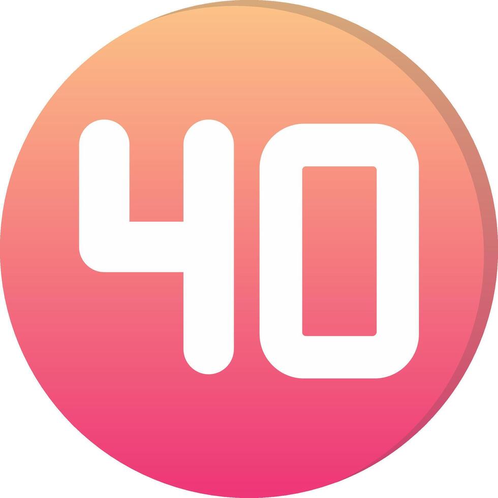 Forty Circle Icon vector