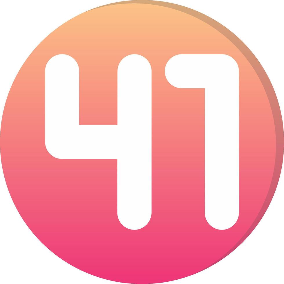 Forty one Circle Icon vector