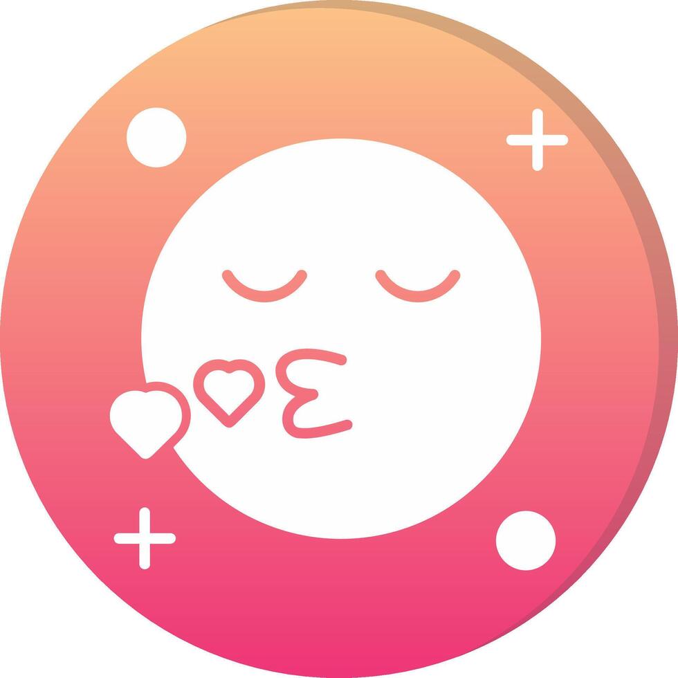 Kiss Circle Icon vector