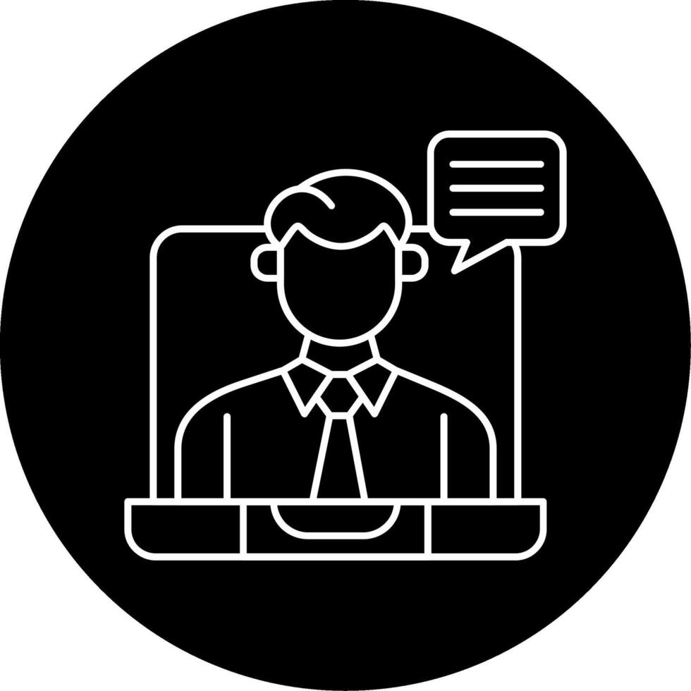 Virtual Meeting Circle Icon vector