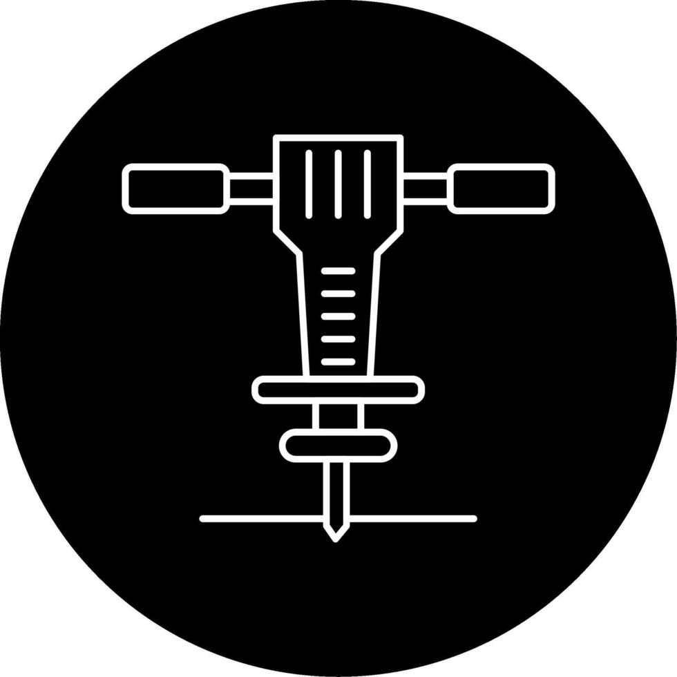 Jackhammer Circle Icon vector