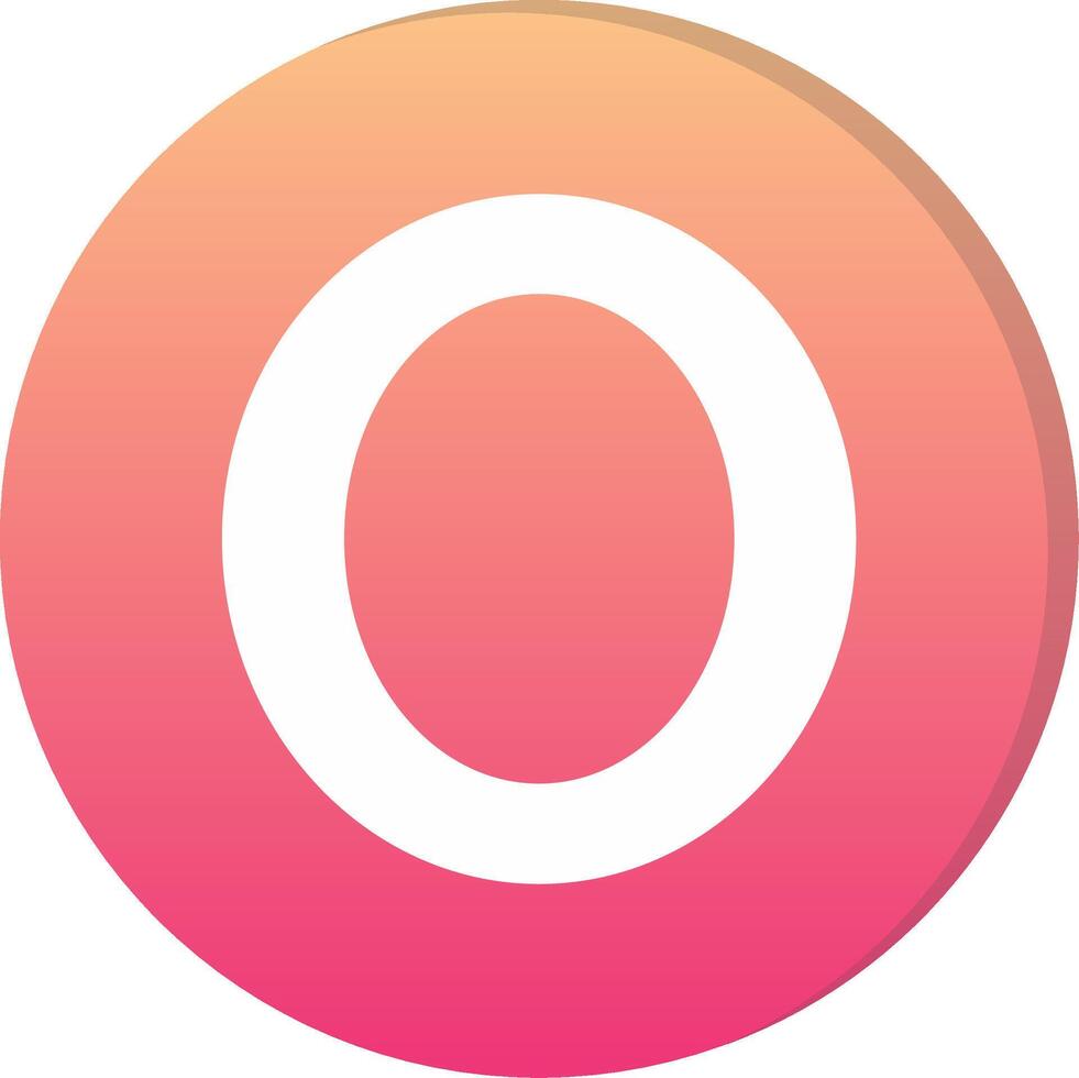 Small o Icon vector