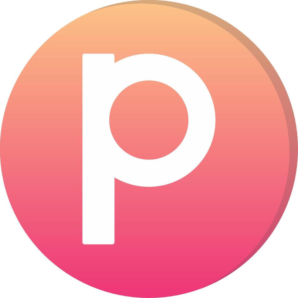 Small p Icon vector