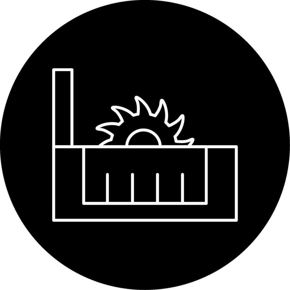 Table Saw Circle Icon vector