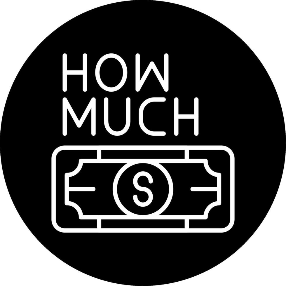 How Much Circle Icon vector