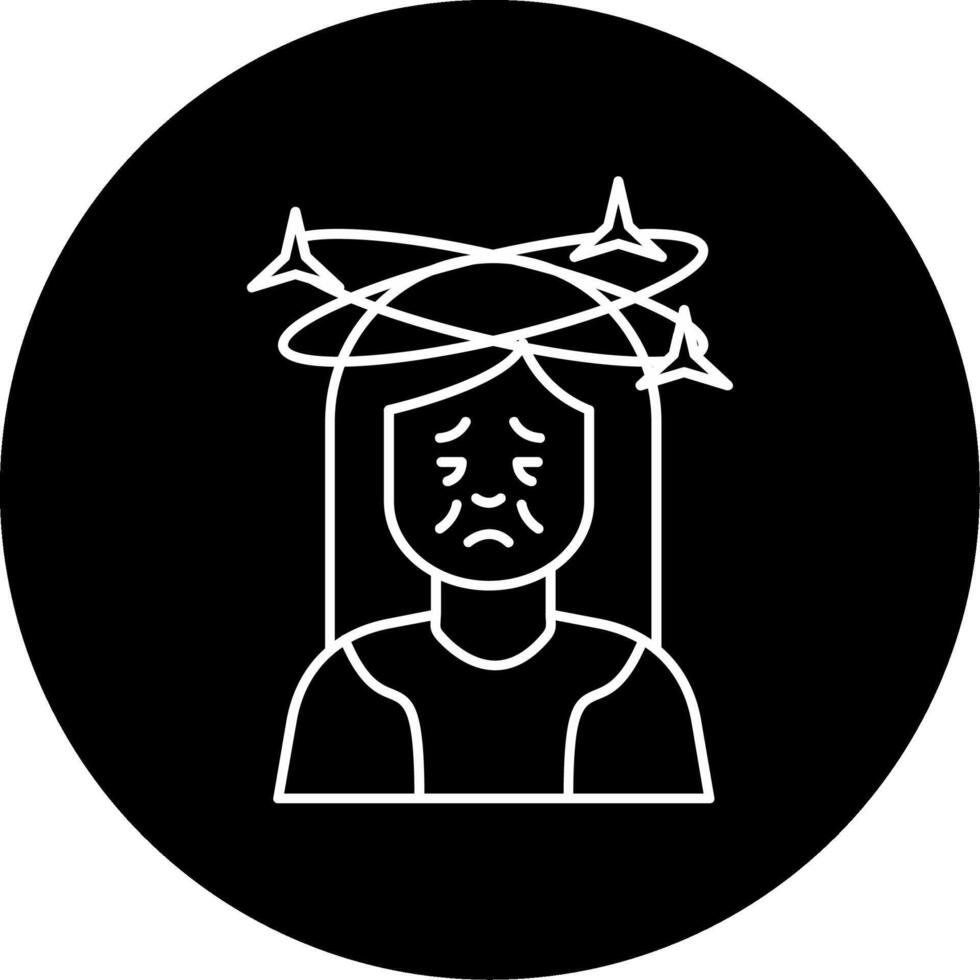 Dizziness Circle Icon vector