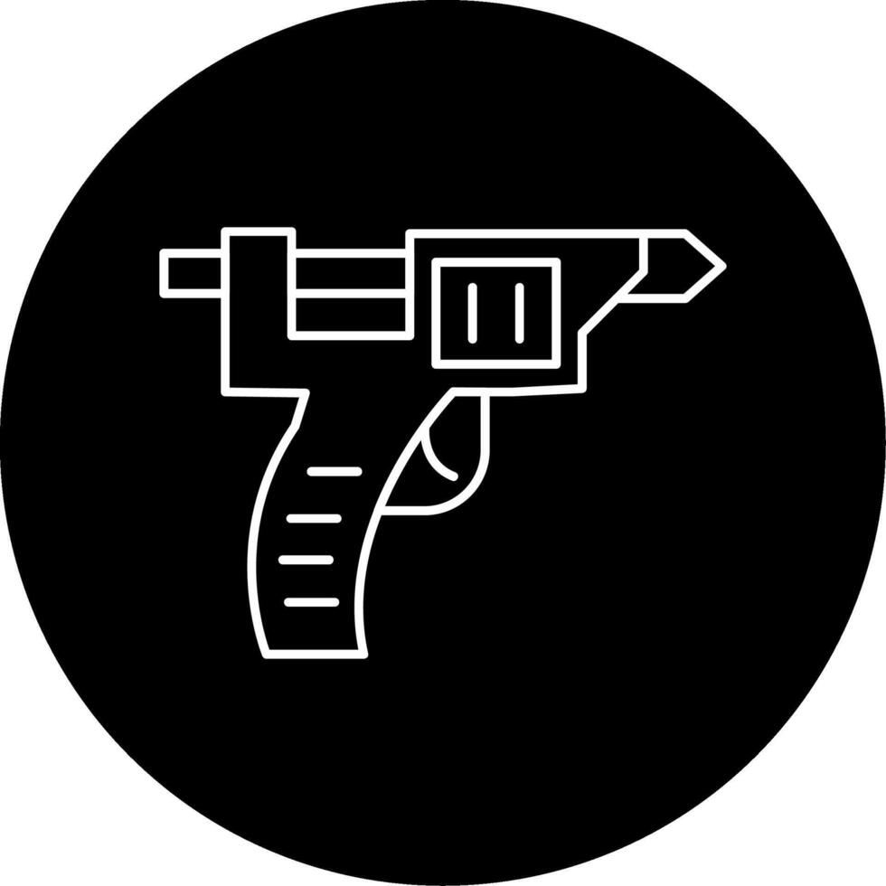 Glue Gun Circle Icon vector