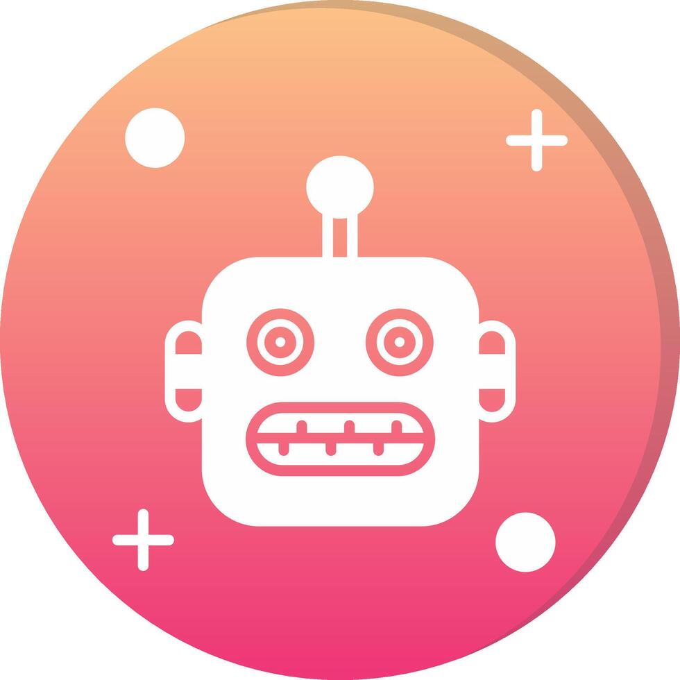 Robot Circle Icon vector