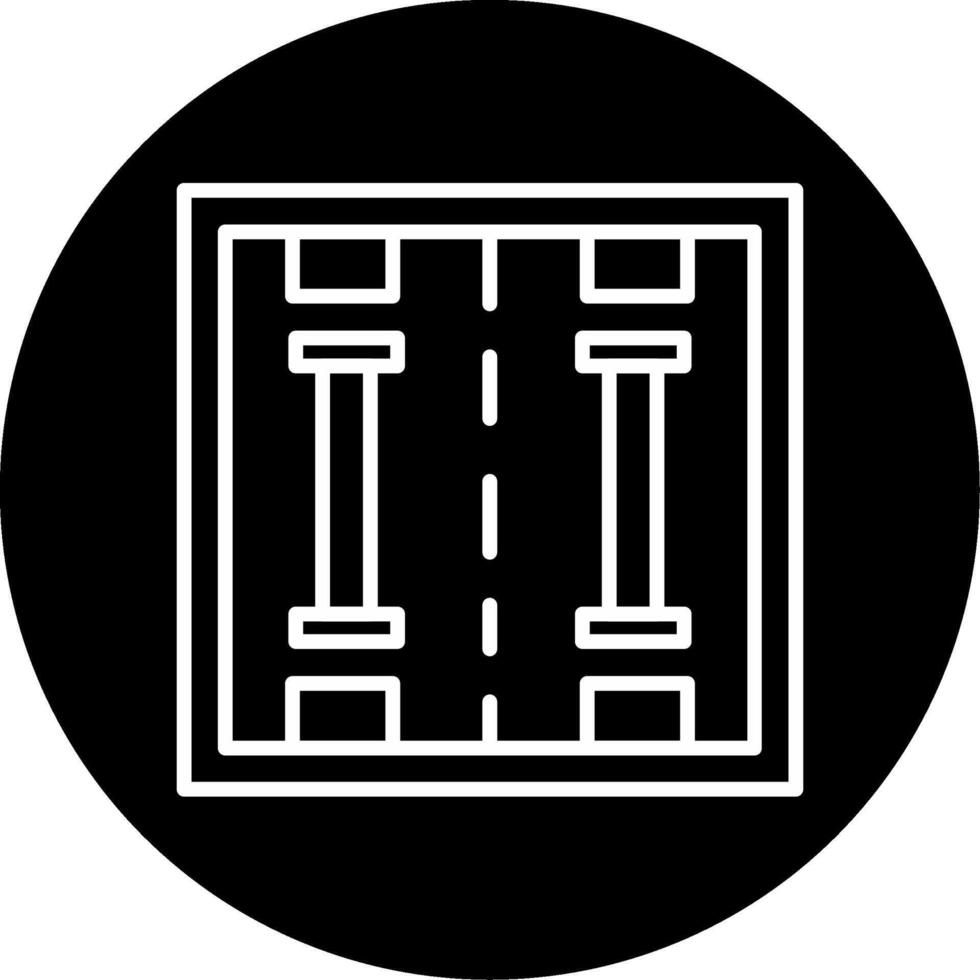 Lane Circle Icon vector