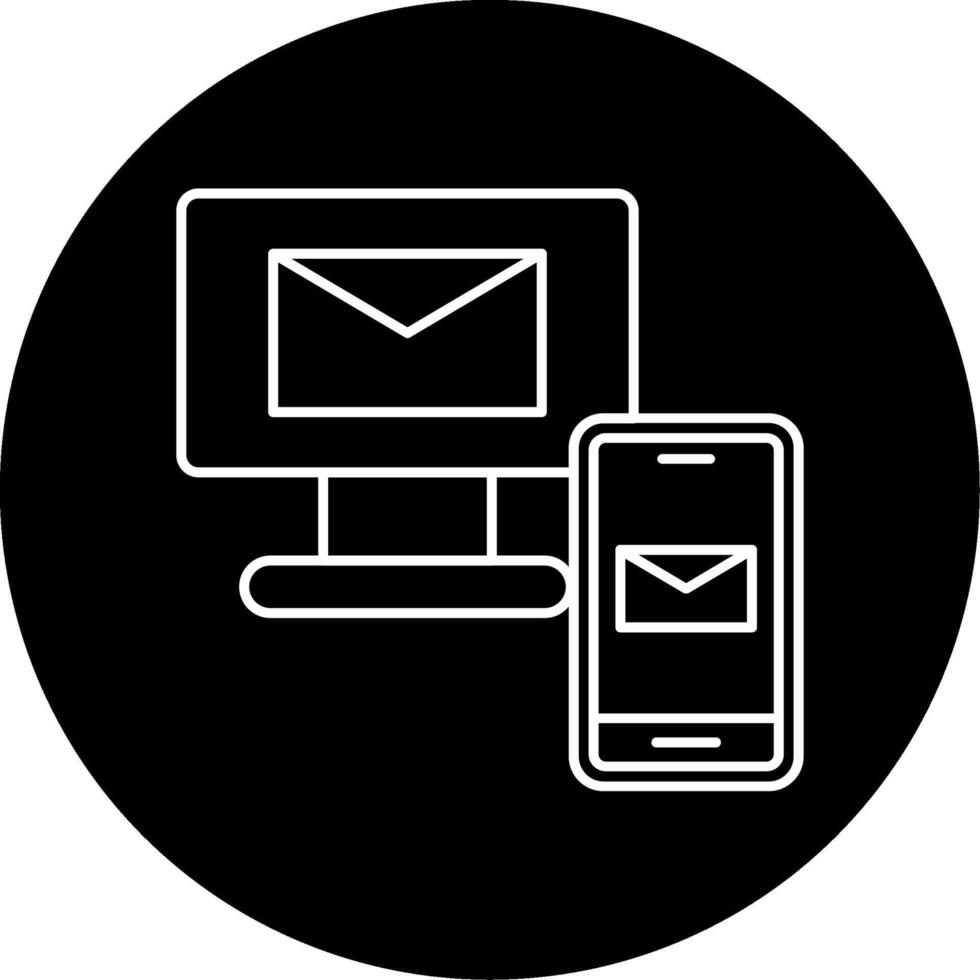 Mails Exchange Circle Icon vector