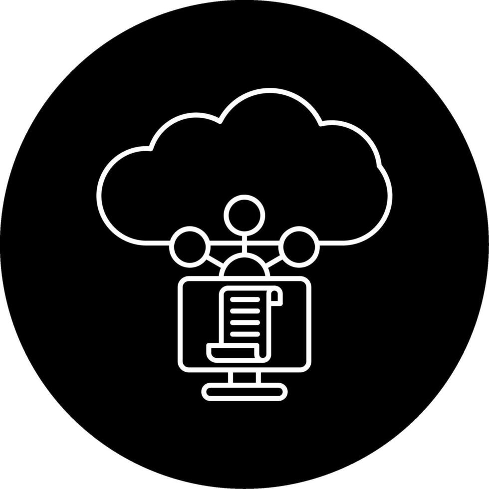 Cloud Service Circle Icon vector