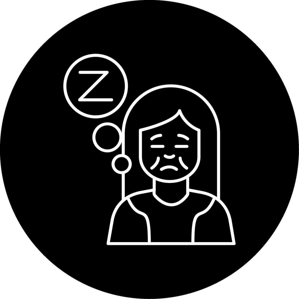 Insomnia Circle Icon vector