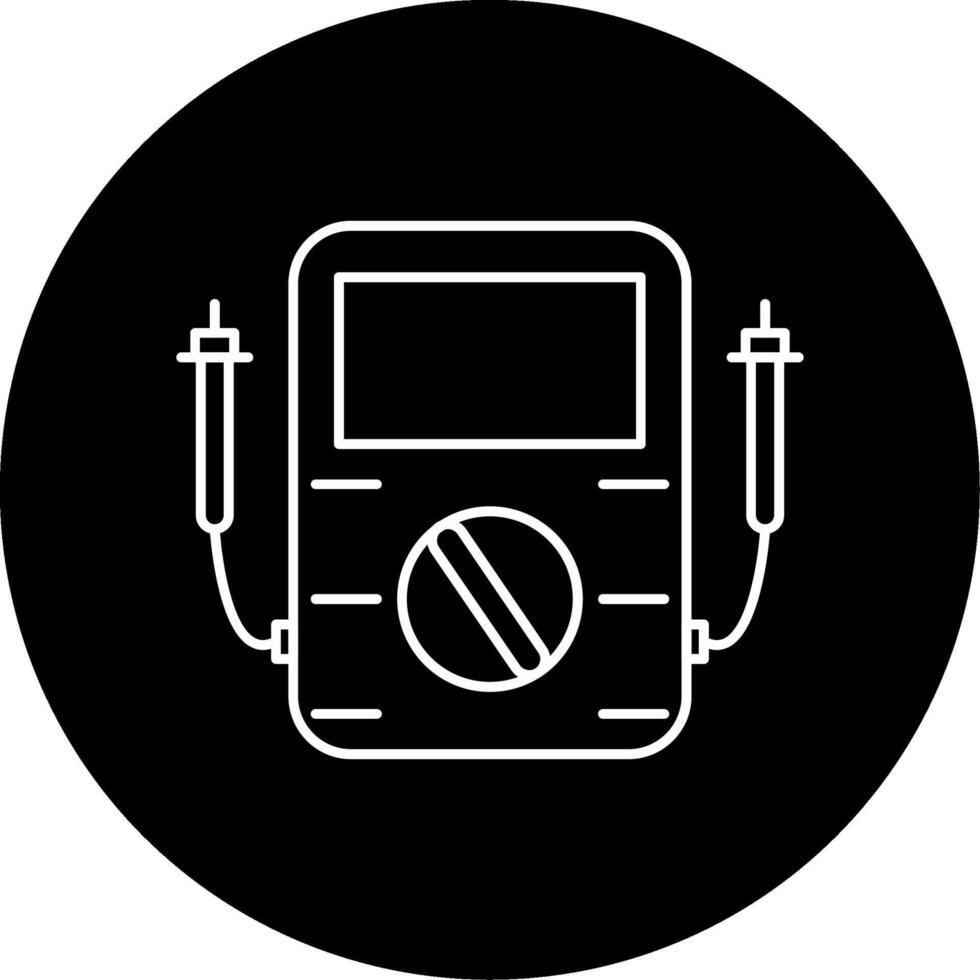 Voltmeter Circle Icon vector