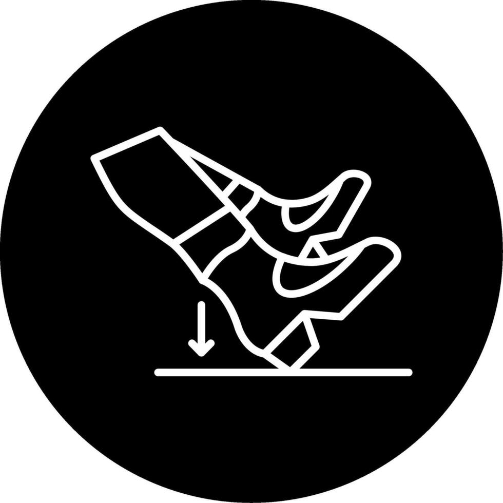 Heel Dig Circle Icon vector