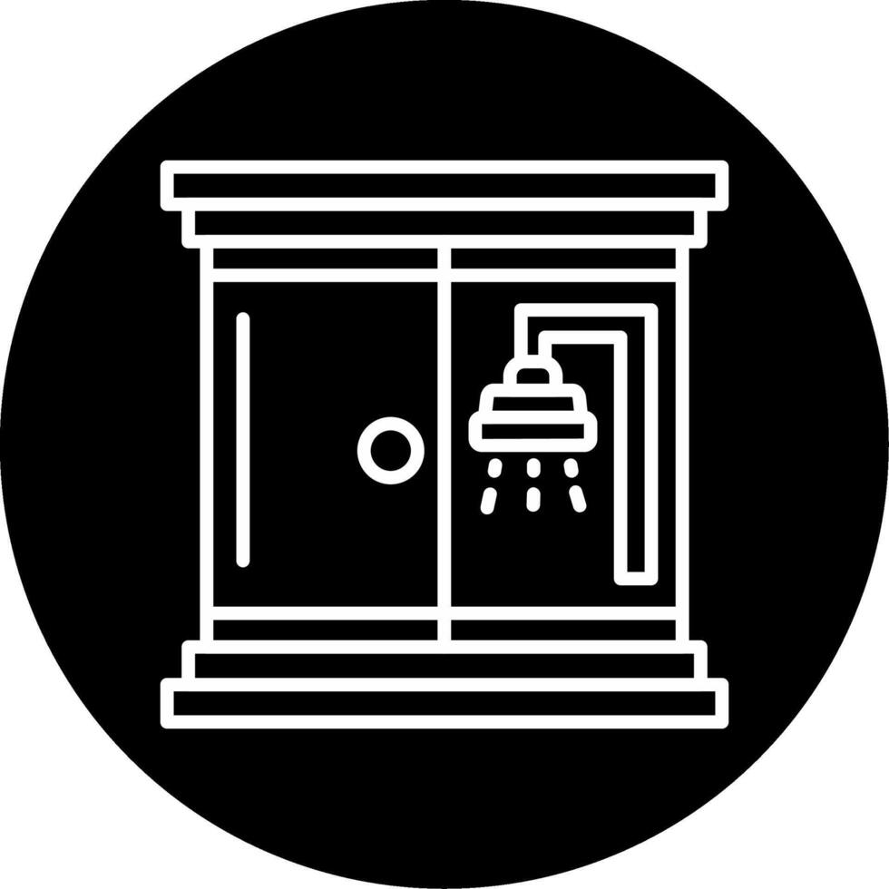 Shower Room Circle Icon vector