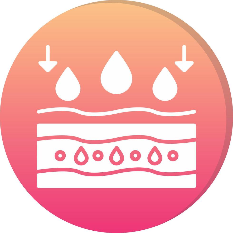 Hydrated Skin Circle Icon vector