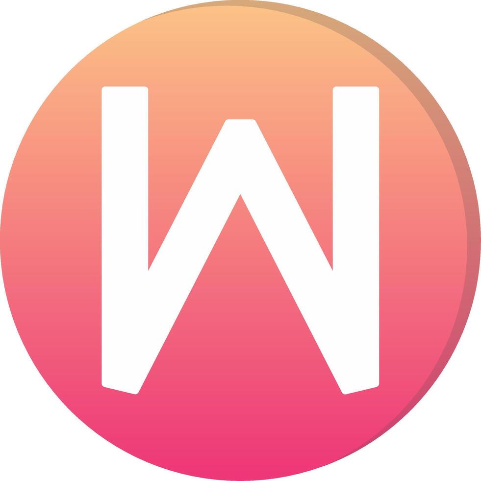 Small w Icon vector