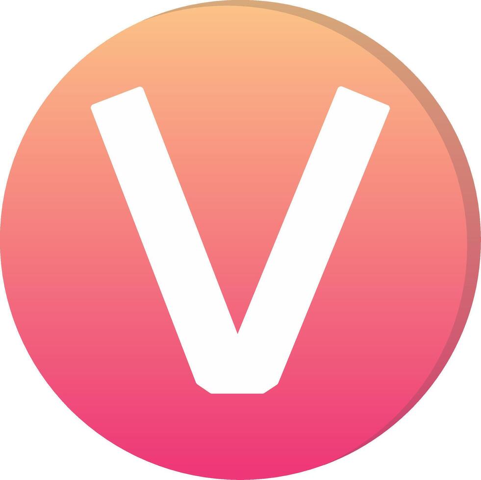 Small v Icon vector