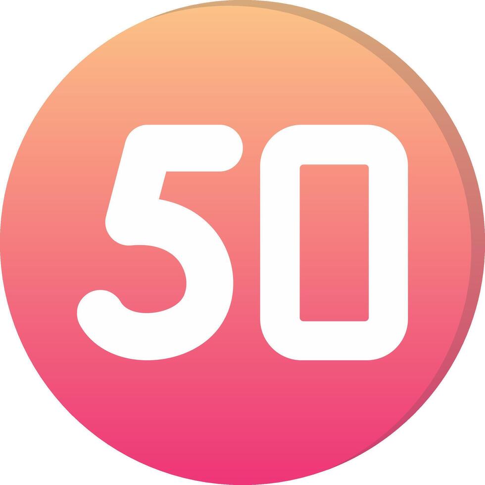 Fifty Circle Icon vector