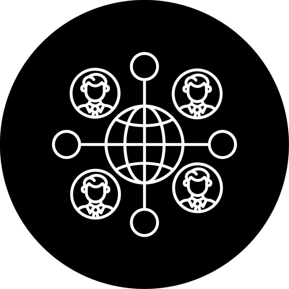 Remote Job Circle Icon vector