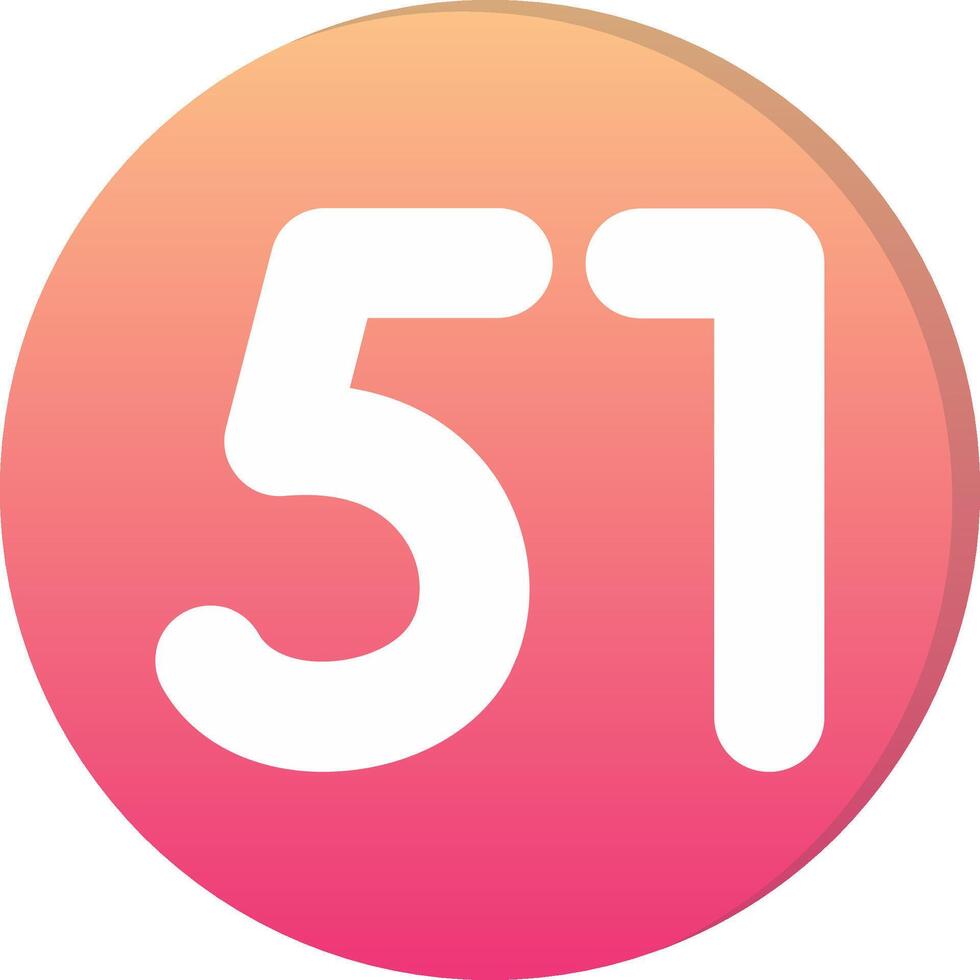 Fifty one Circle Icon vector