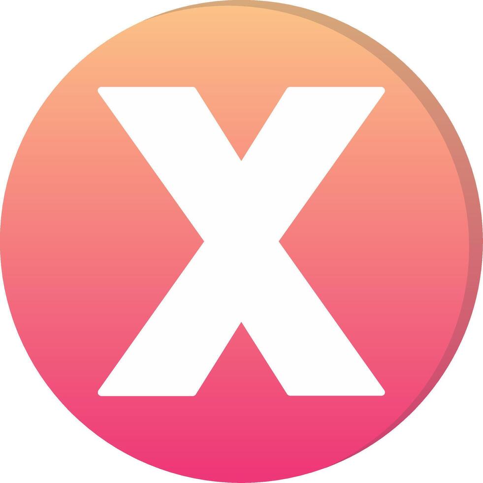 Small x Icon vector