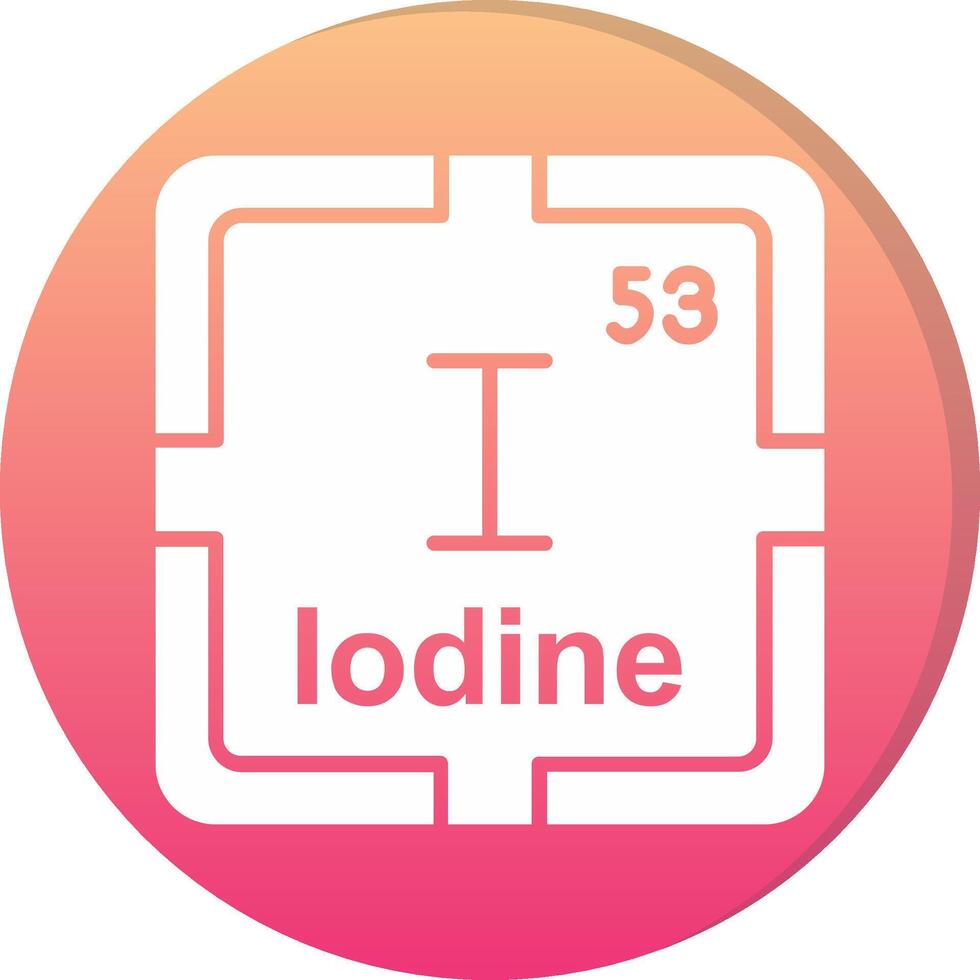 Iodine Circle Icon vector