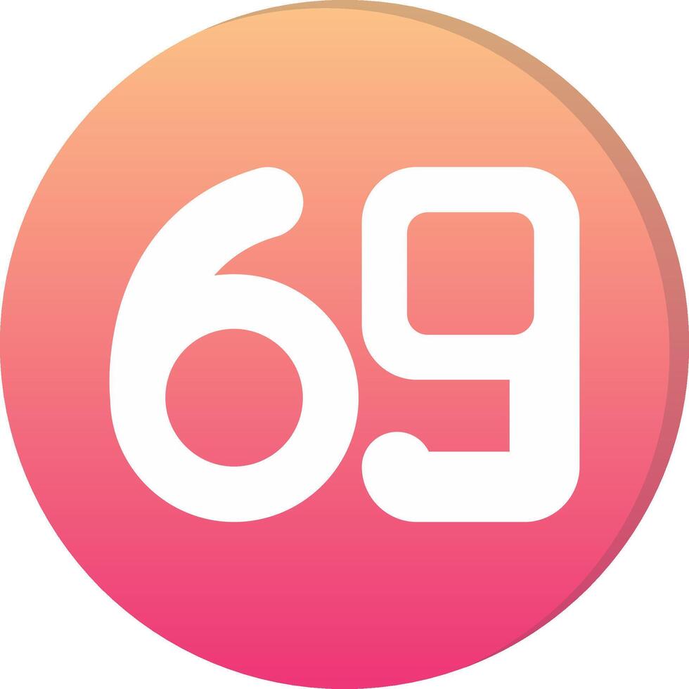 Sixty nine Circle Icon vector