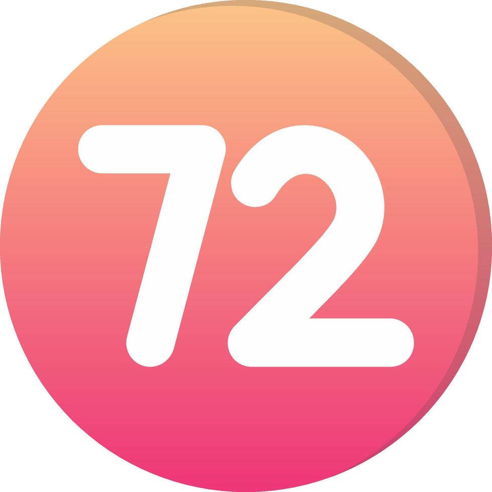 Seventy two Circle Icon vector