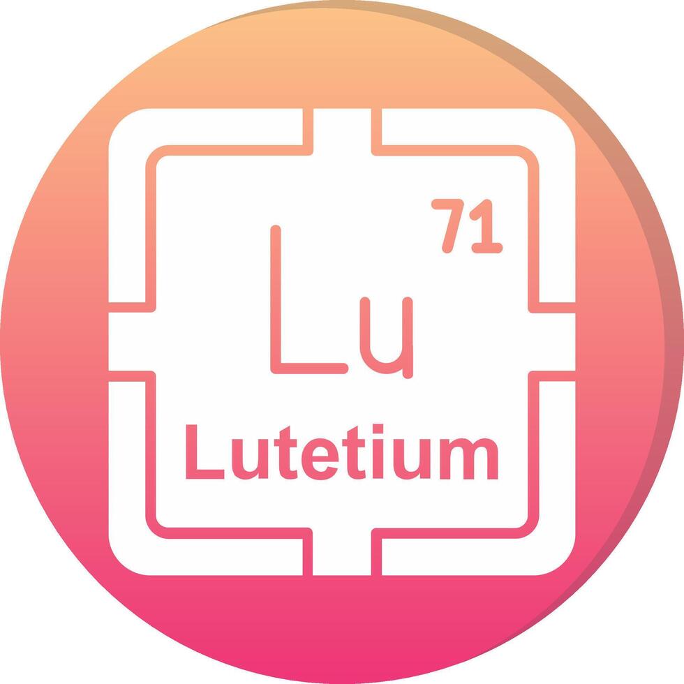 Lutetium Circle Icon vector