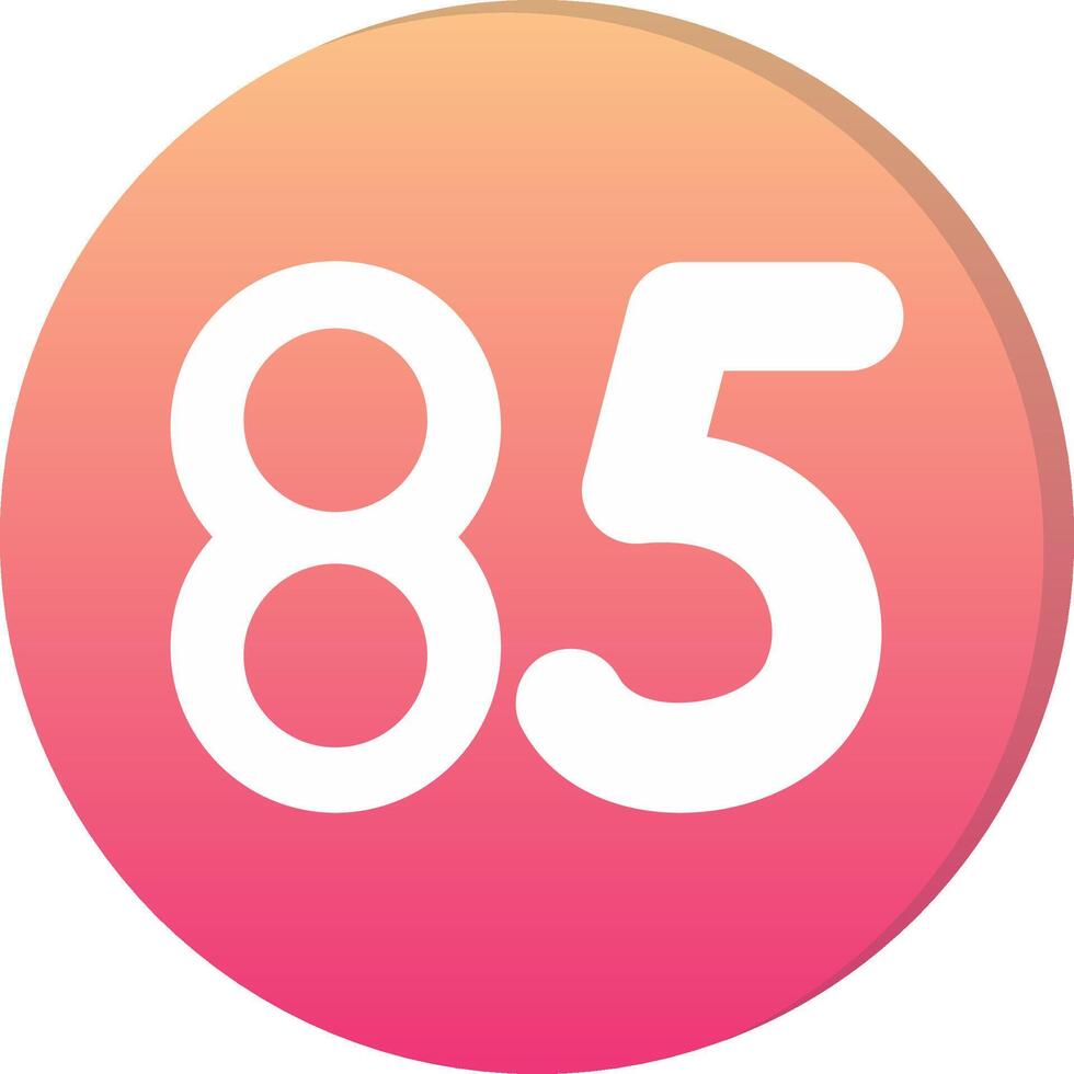 Eighty five Circle Icon vector