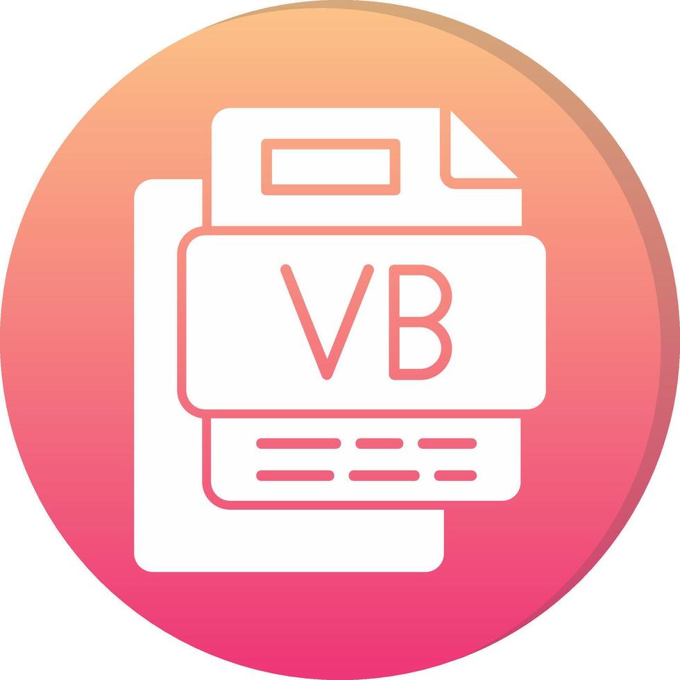 VB File Circle Icon vector