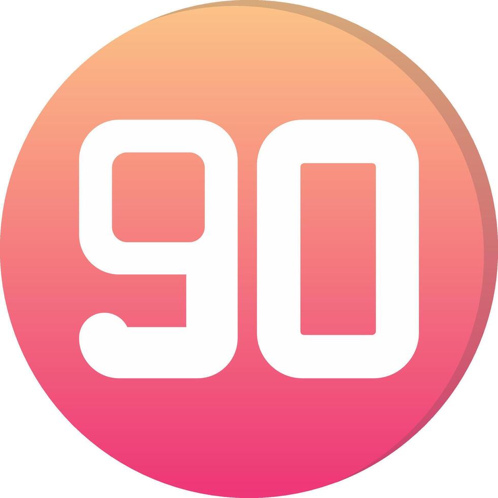 Ninety Circle Icon vector