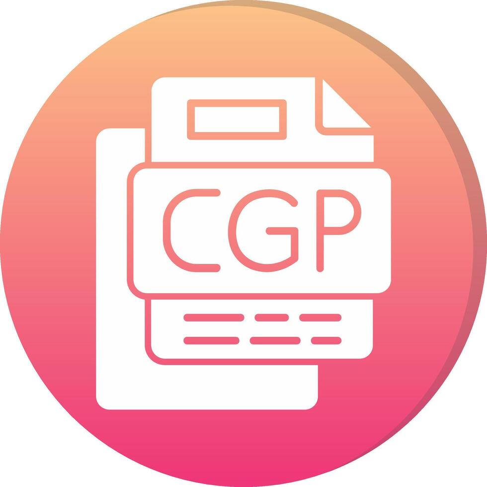CGI File Circle Icon vector