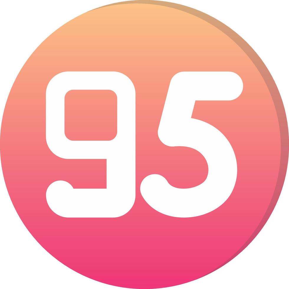 Ninety five Circle Icon vector