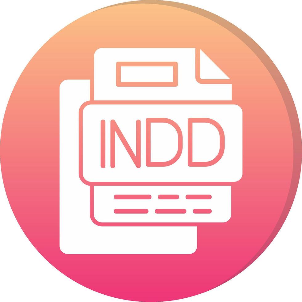 Indd File Circle Icon vector