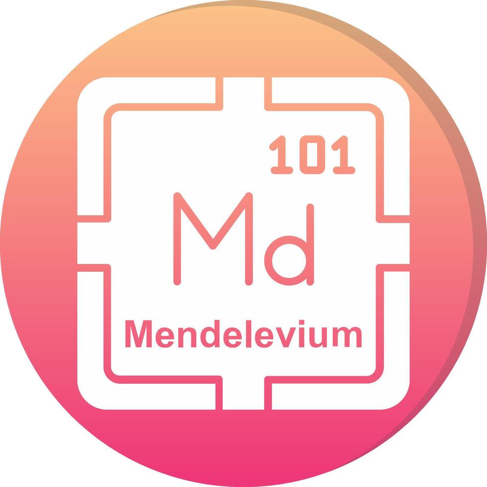 Mendelevium Circle Icon vector