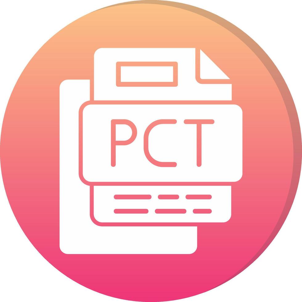 Pct File Circle Icon vector