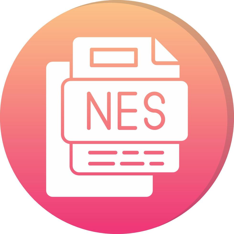 NES File Circle Icon vector