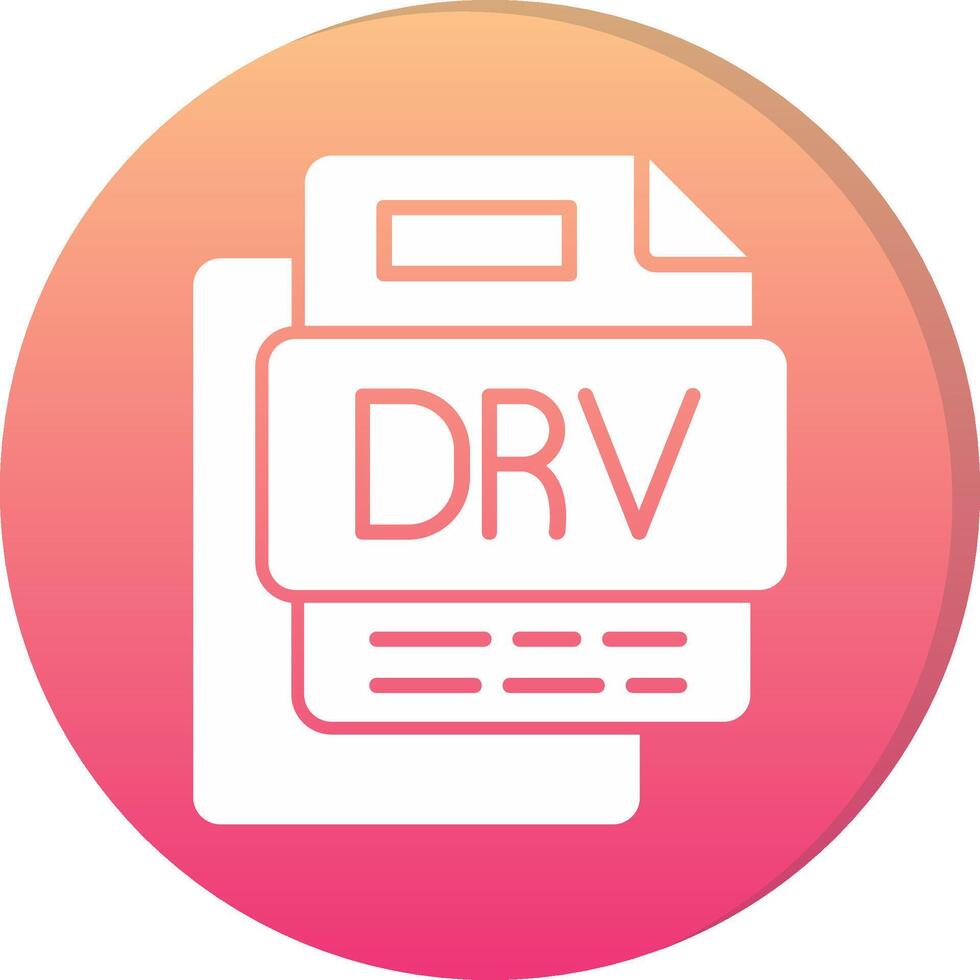DRV File Circle Icon vector