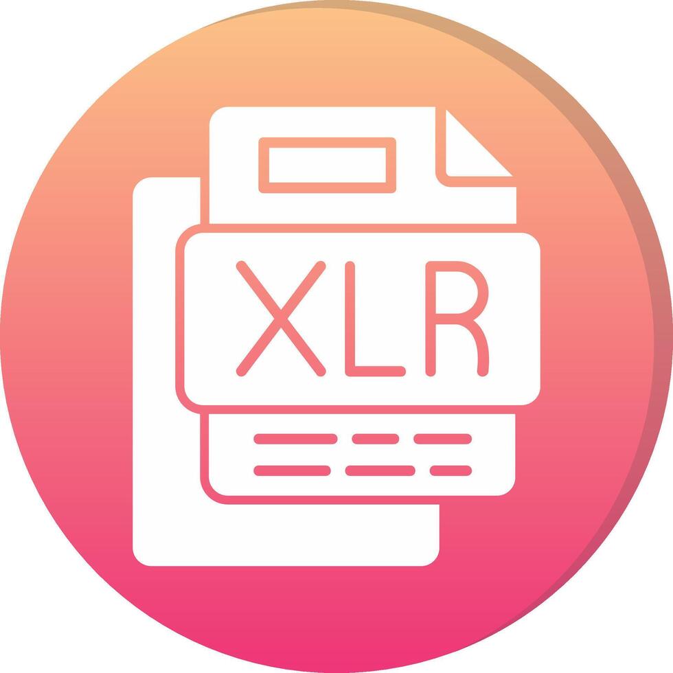 XLR File Circle Icon vector