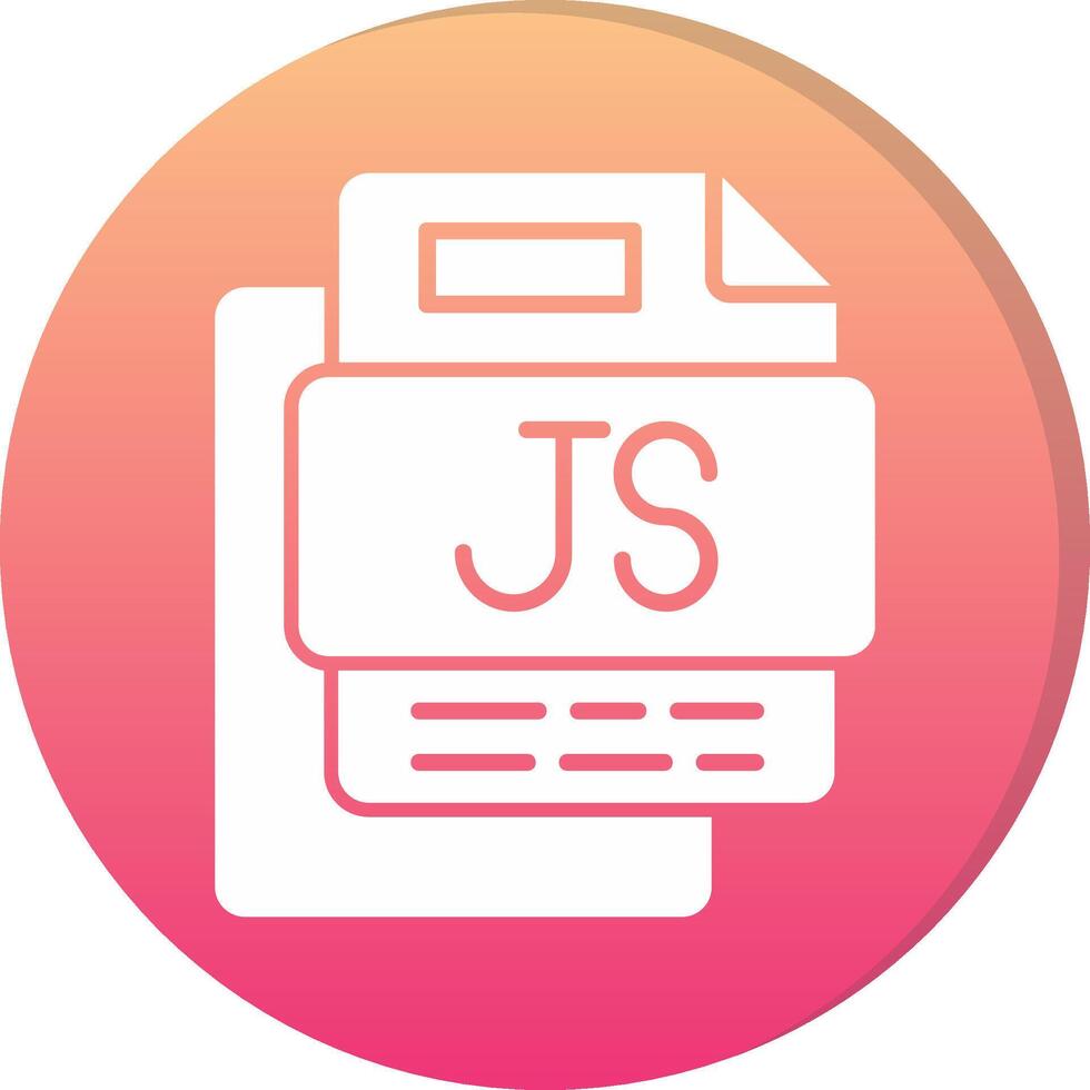JS File Circle Icon vector