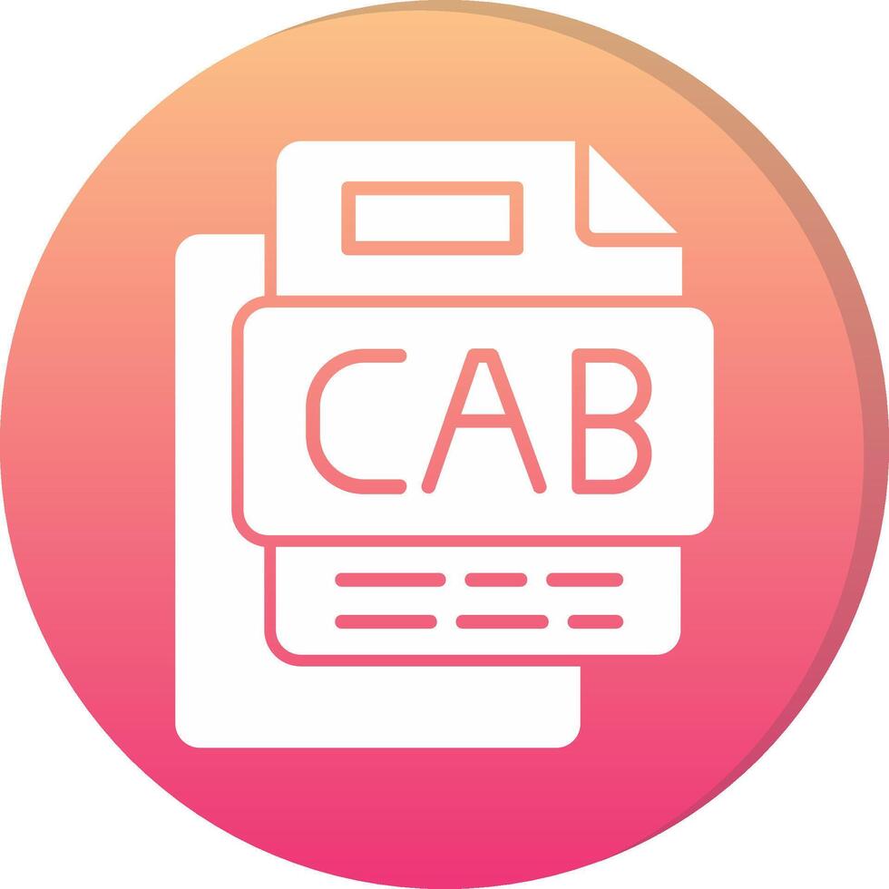 Cab File Circle Icon vector