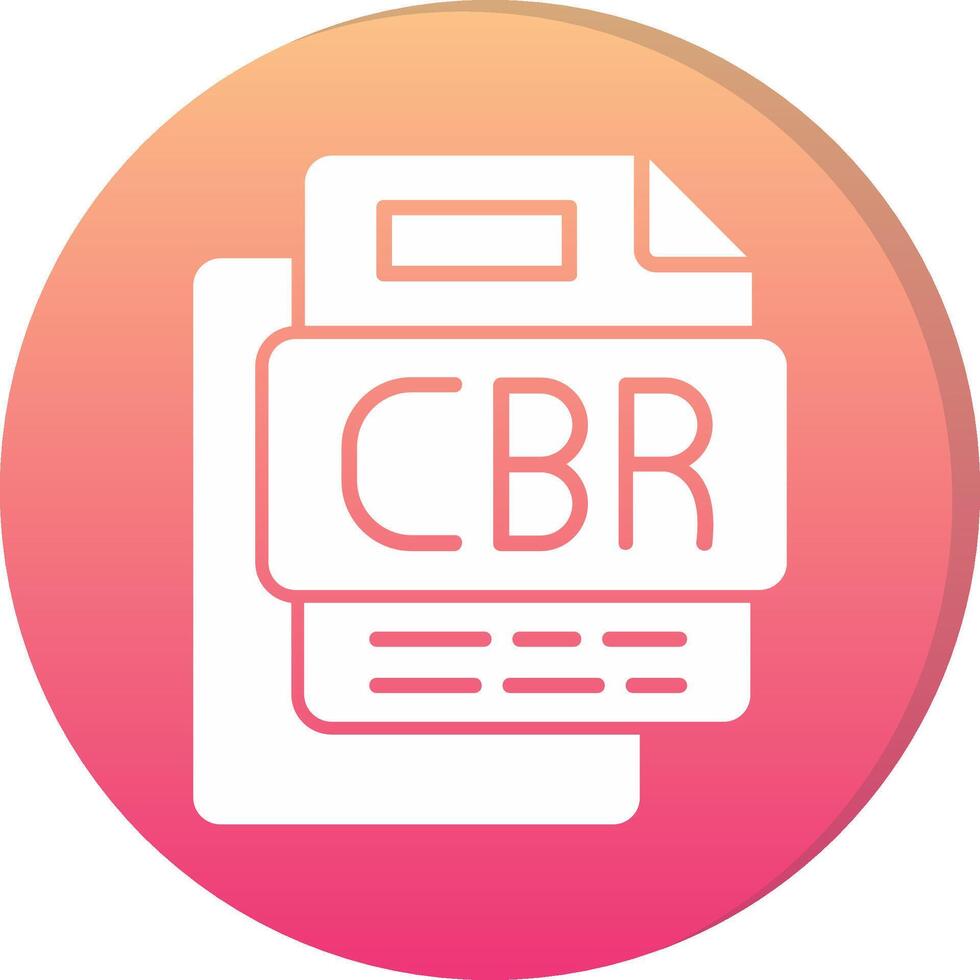 Cbr File Circle Icon vector