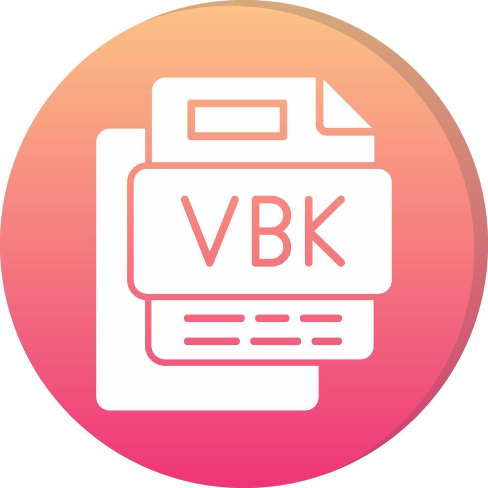 Vbk File Circle Icon vector