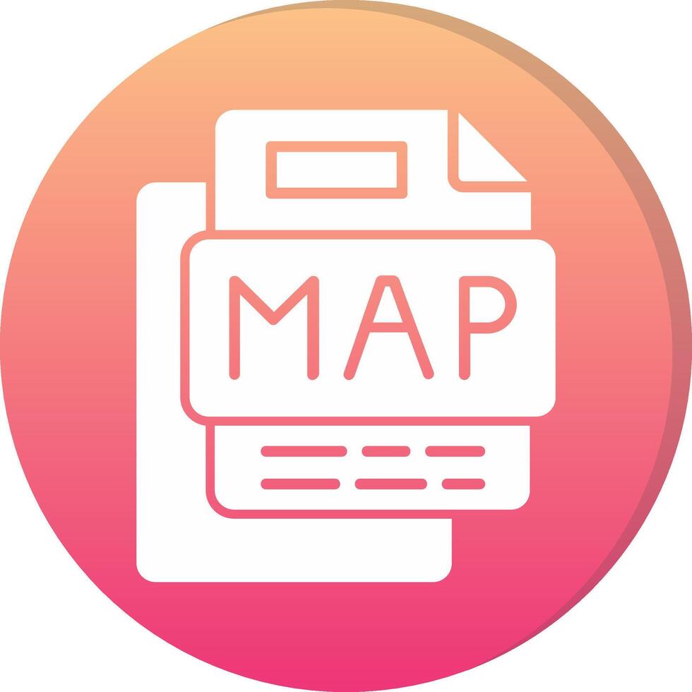 Map File Circle Icon vector