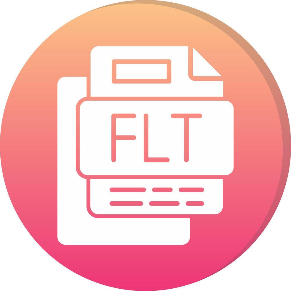 Flt File Circle Icon vector