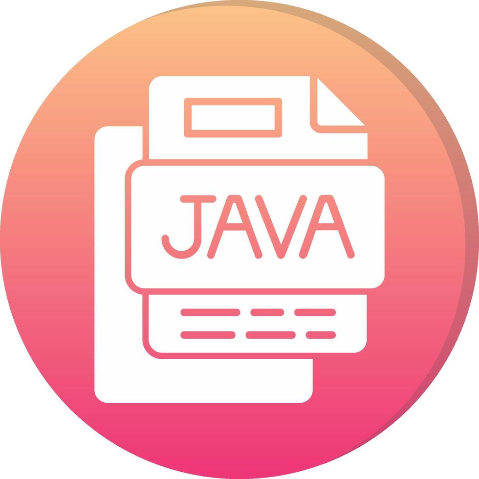 Java File Circle Icon vector